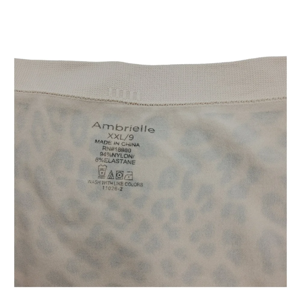 Ambrielle High Leg Brief Panty Women's Plus Size XXL/9 Animal Print - Picture 4 of 5
